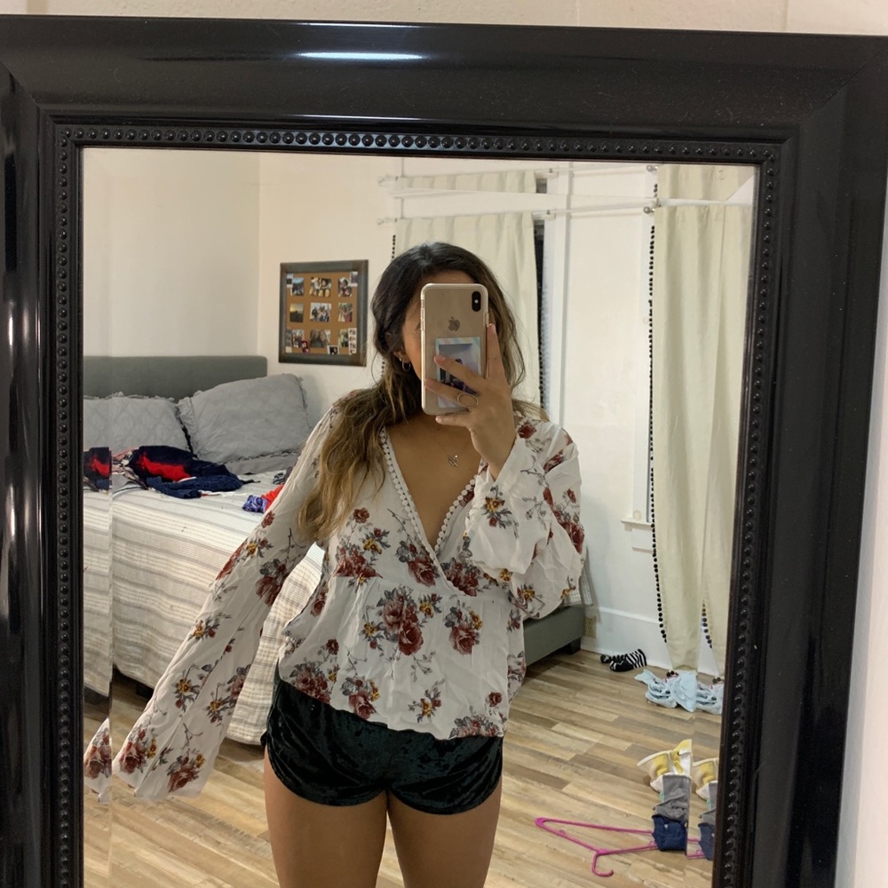 Long sleeve floral shirt